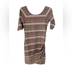 Free people bodycon dress size medium dress. cinched left side. Scoop neck